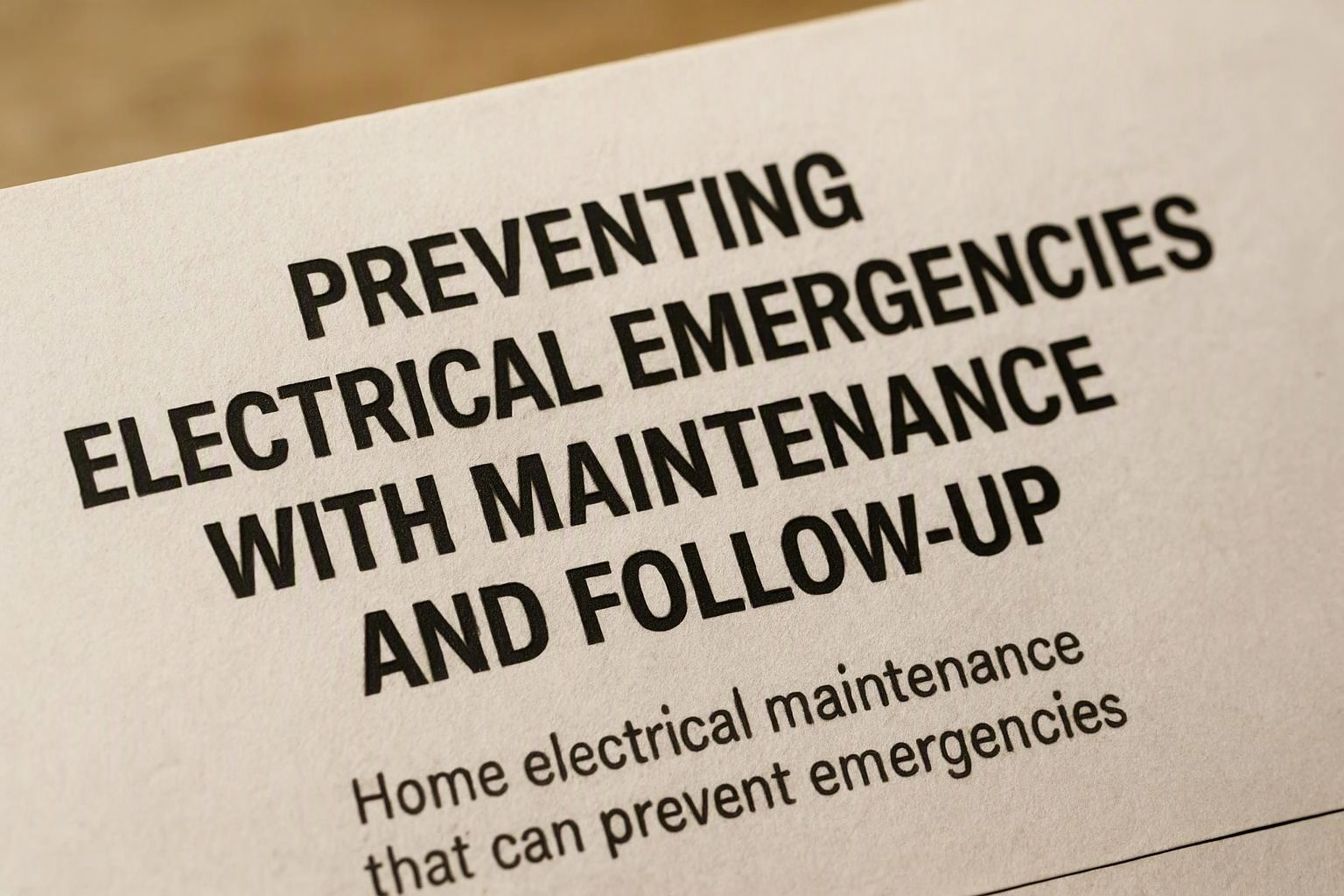Preventing Electrical Emergencies With Maintenance and Follow-Up